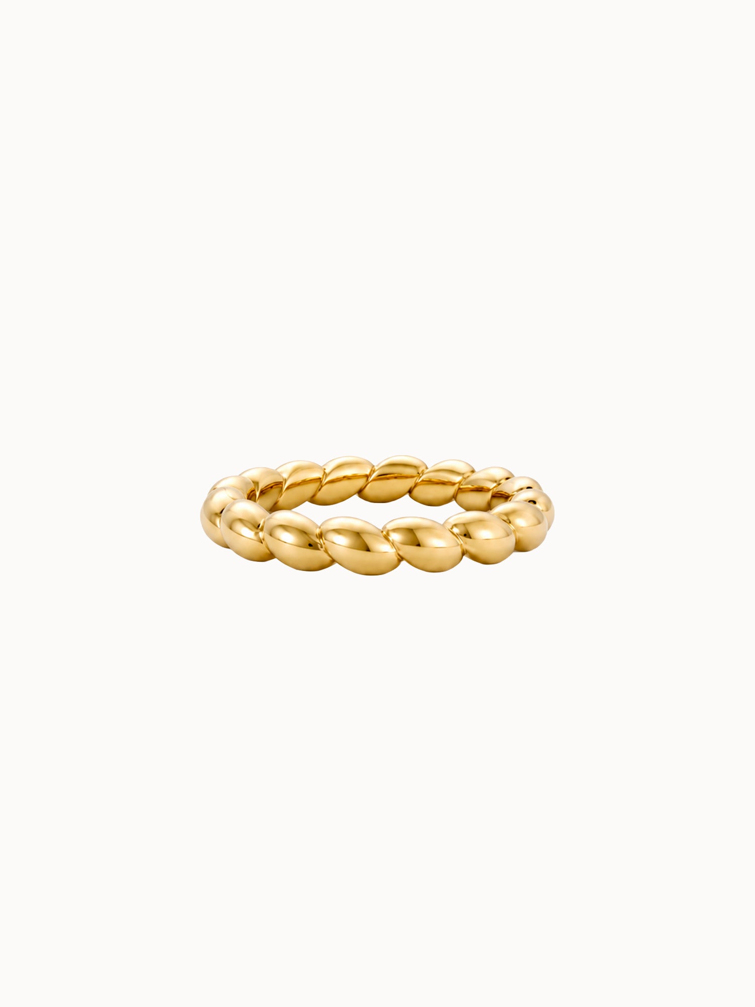 Shell Band in 18K yellow gold, hand-worked shell form