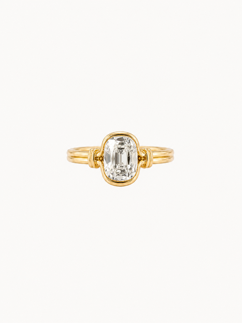 Rope-Set 3.00ct Old Mine Cushion