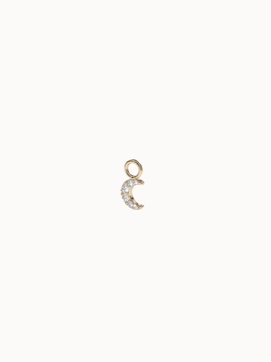 Crescent-Earring-Charm-MARLII-LAB-Yellow-Gold