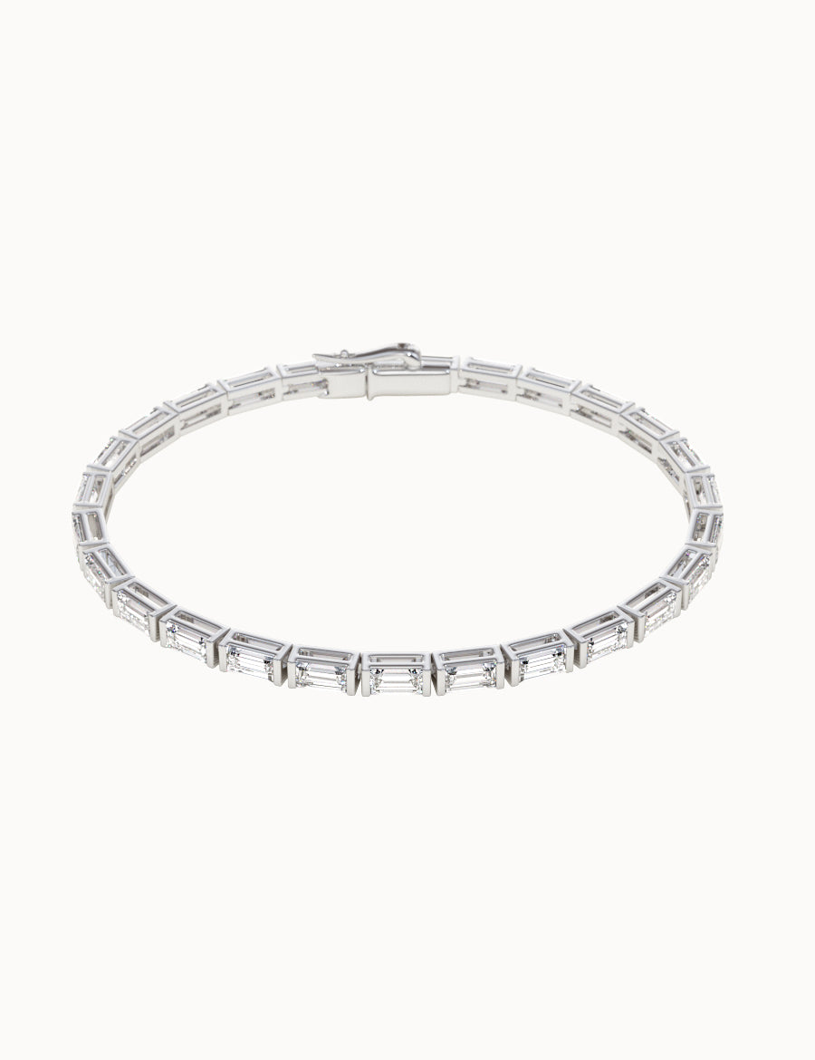 Baguette-Diamond-Tennis-Bracelet-White-Gold-MARLII-LAB