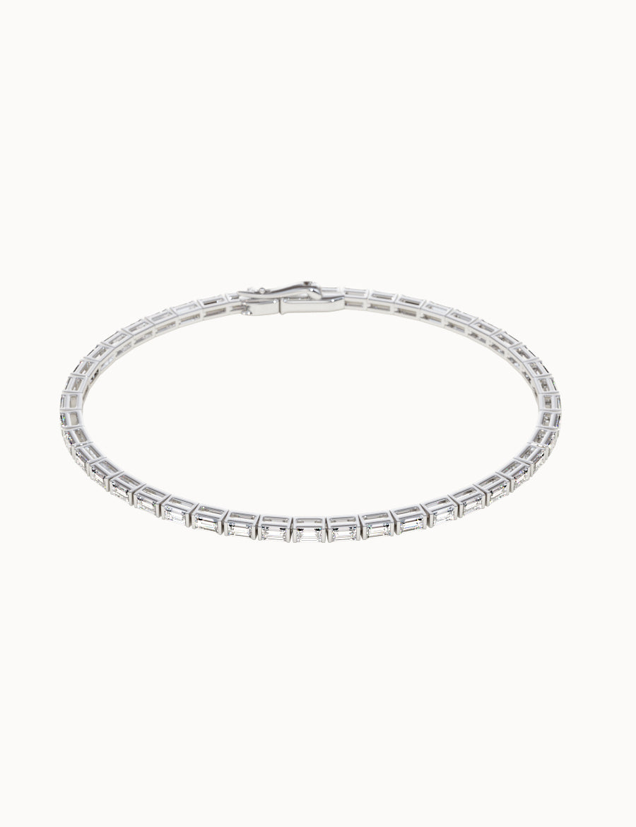 Baguette-Diamond-Tennis-Bracelet-White-Gold-MARLII-LAB
