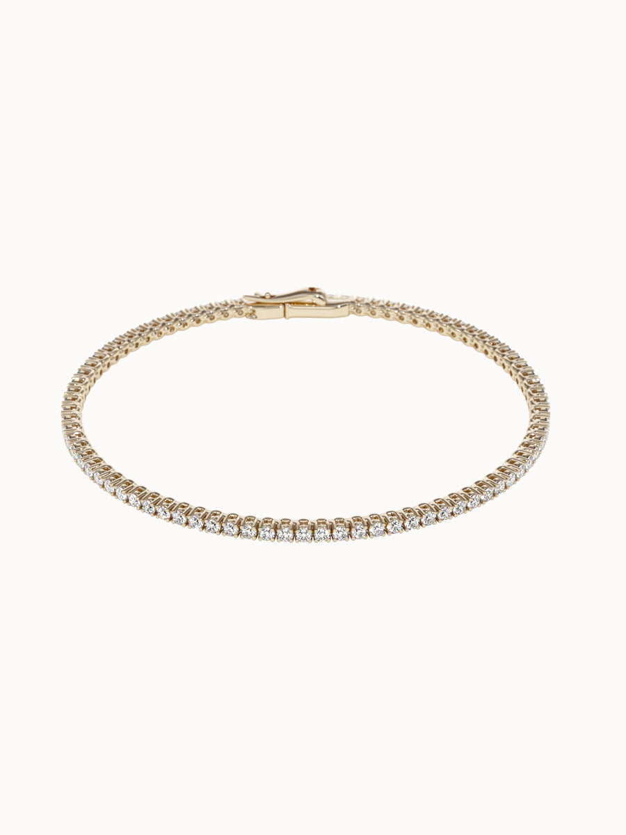 Round-Diamond-Tennis-Bracelet-Yellow-Gold-2mm-MARLII-LAB