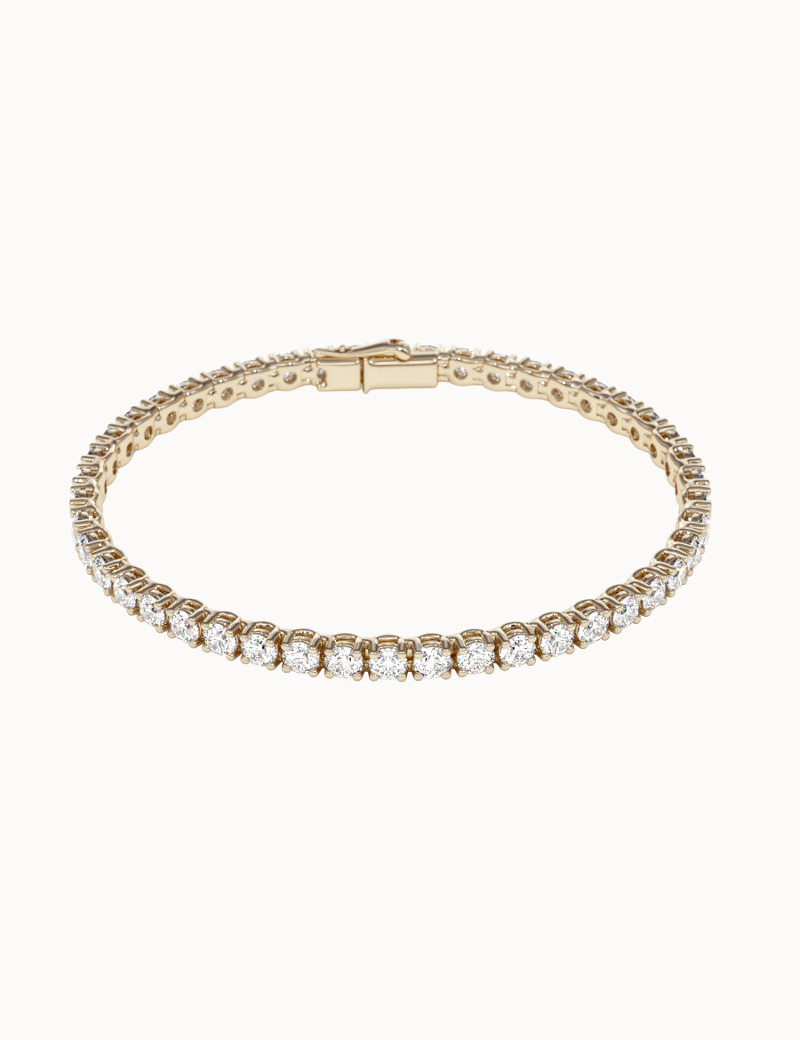 Round-Diamond-Tennis-Bracelet-Yellow-Gold-4mm-MARLII-LAB