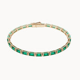 Emerald-Baguette-Cut-Tennis-Bracelet-Yellow-Gold-MARLII-LAB