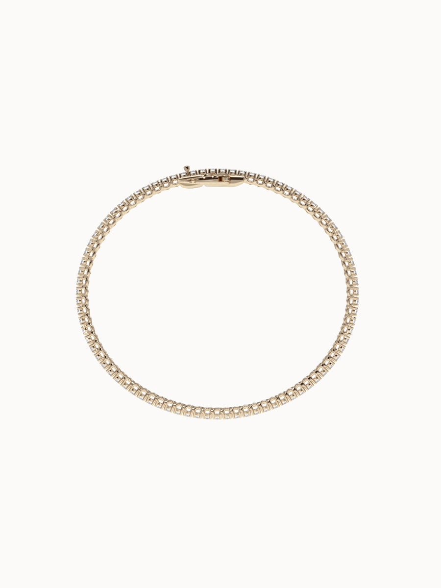 Round-Diamond-Tennis-Bracelet-Yellow-Gold-2mm-MARLII-LAB