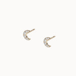 Crescent-Diamond-Studs-Yellow-Gold-MARLII-LAB