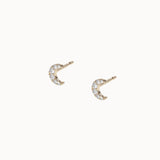 Crescent-Diamond-Studs-Yellow-Gold-MARLII-LAB