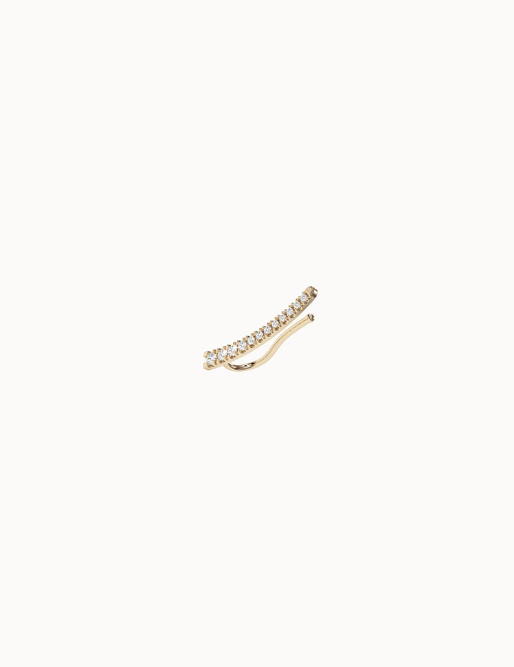 Graduating-Diamond-Ear-Climber-Yellow-Gold-MARLII-LAB