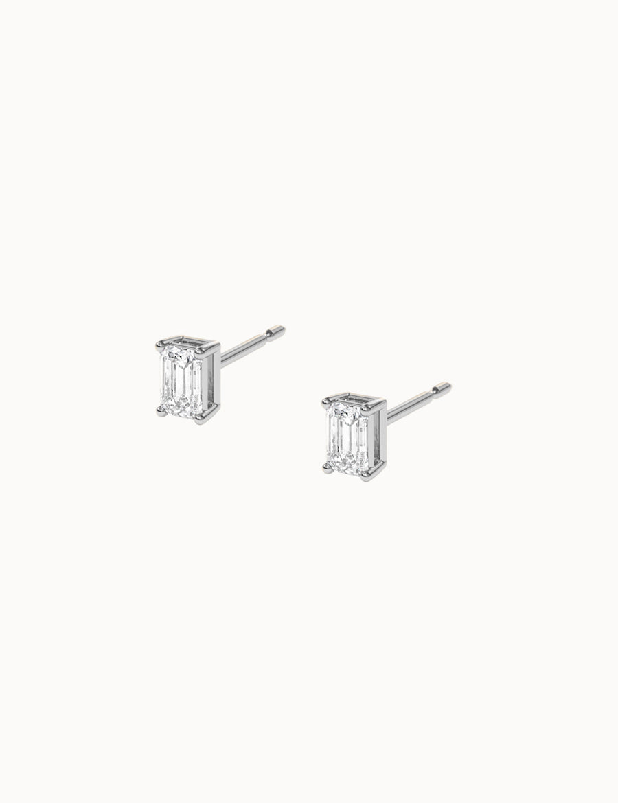 Emerald-Diamond-Studs-White-Gold-4.5x3mm-MARLII-LAB