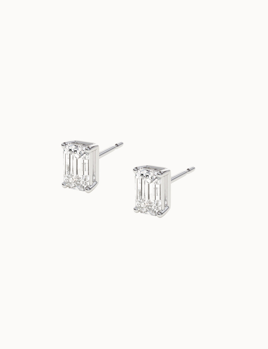 Emerald-Diamond-Studs-White-Gold-6.55x4.25mm-MARLII-LAB
