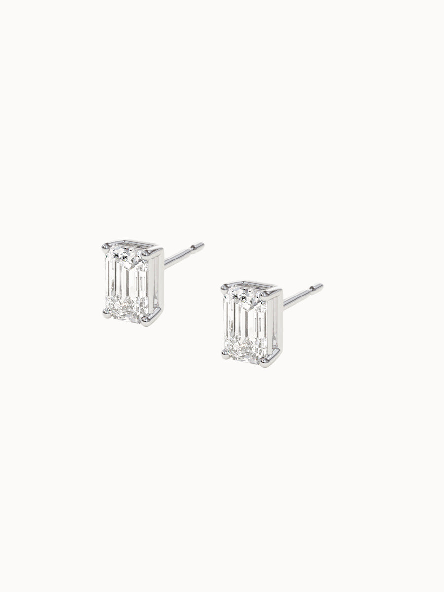 Emerald-Diamond-Studs-White-Gold-6.55x4.25mm-MARLII-LAB