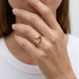 Freeform Champagne Diamond in Frame Setting