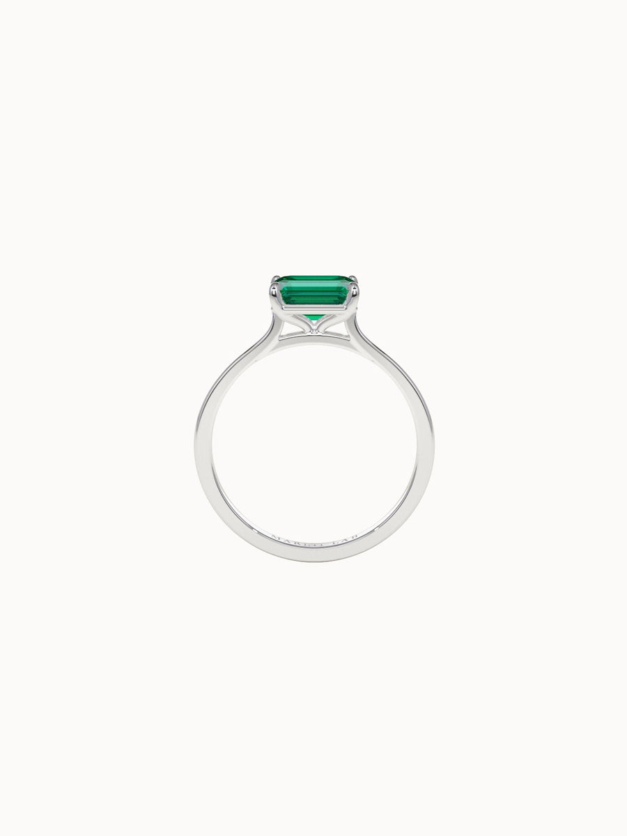 Horizontal-Emerald-Cut-Emerald-Engagement-Ring-White-Gold-MARLII-LAB