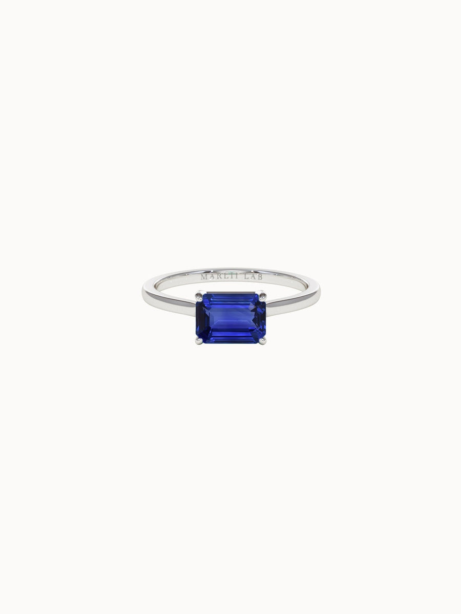 Horizontal-Emerald-Cut-Sapphire-Engagement-Ring-White-Gold-MARLII-LAB