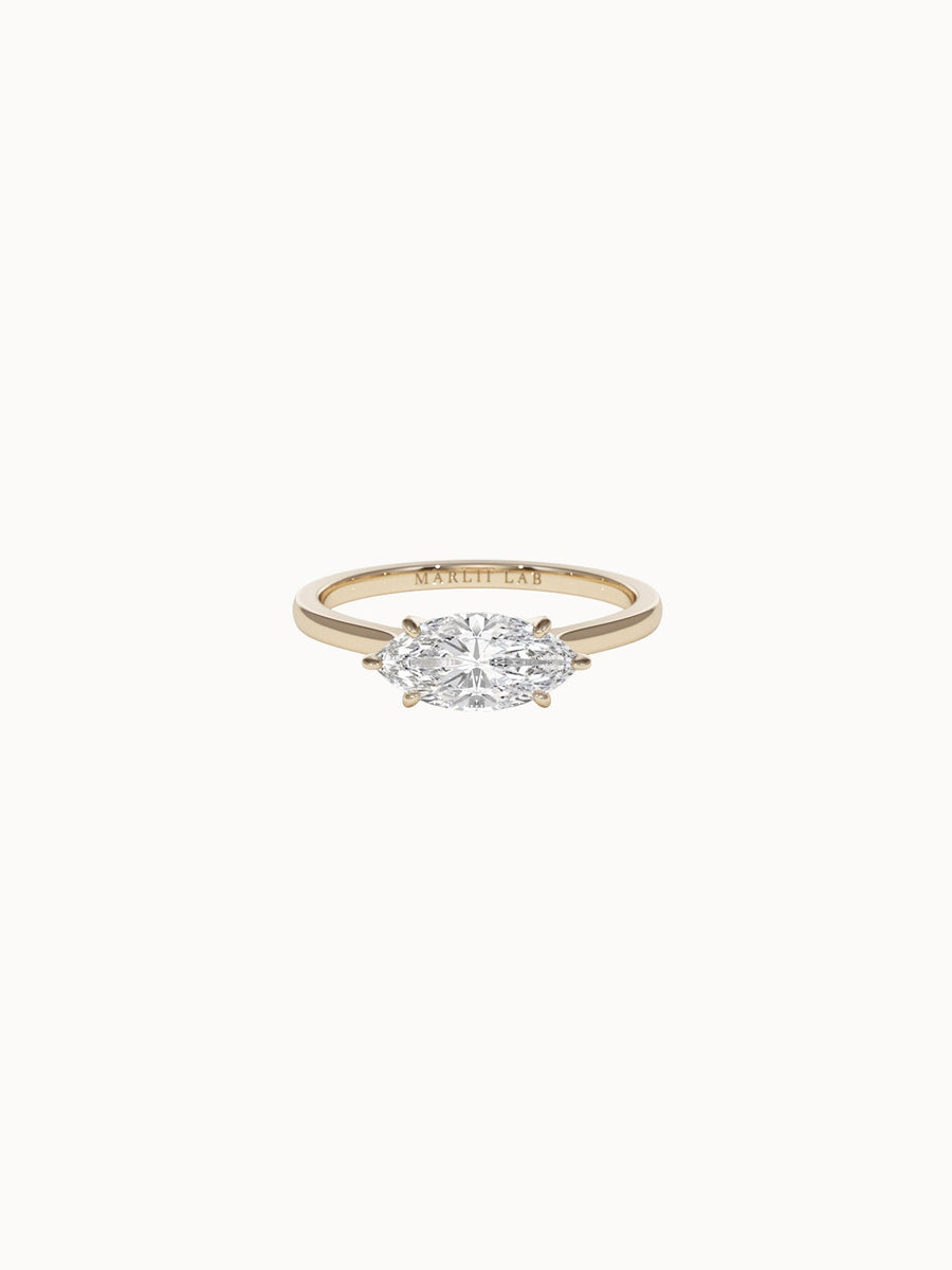 Horizontal-Marquise-Cut-Diamond-Engagement-Ring-Yellow-Gold-MARLII-LAB