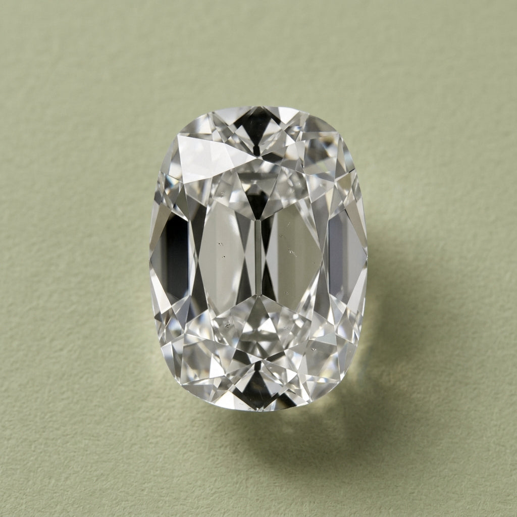 An old mine cushion cut by hand