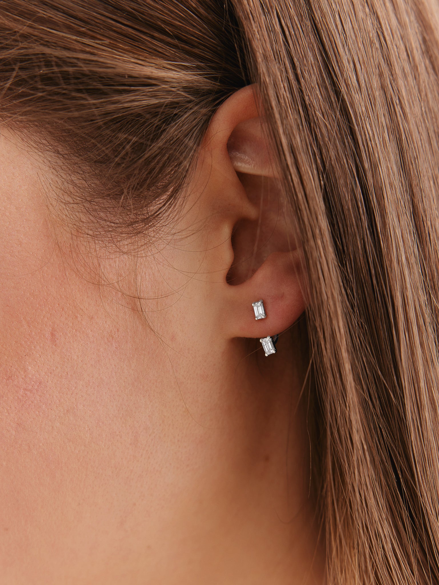 Emerald-Cut-Diamond-Ear-Jacket-Set-White-Gold-MARLII-LAB