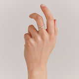 Crossover Diamond Ring - White Gold