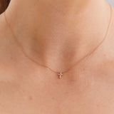 Diamond-Cross-Necklace-Yellow-Gold-MARLII-LAB