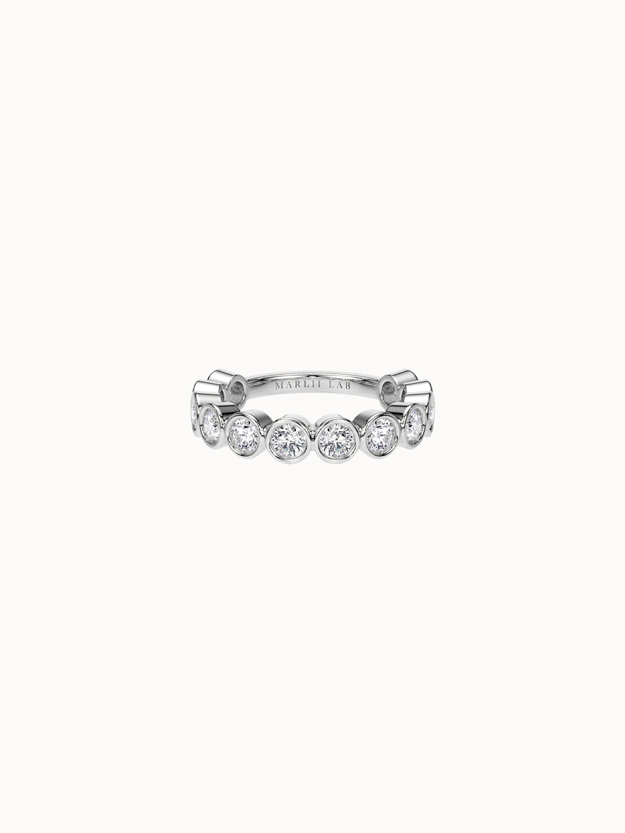Round Diamond Bezel Wedding Ring