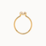 Champagne Moval Diamond in Bezel