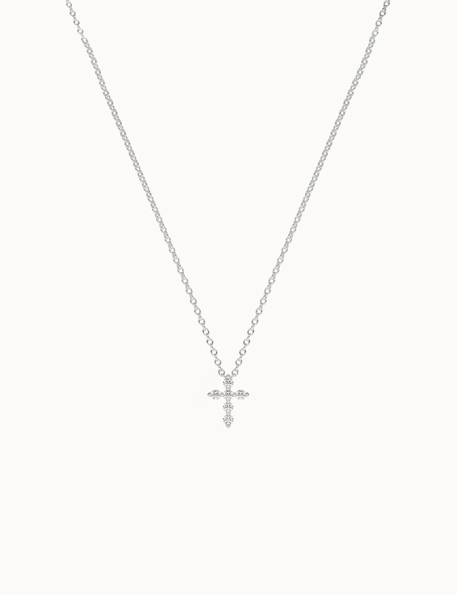 Diamond-Cross-Necklace-White-Gold-MARLII-LAB