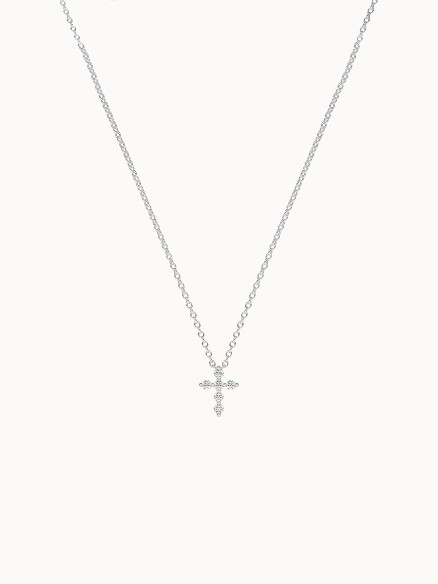 Diamond-Cross-Necklace-White-Gold-MARLII-LAB