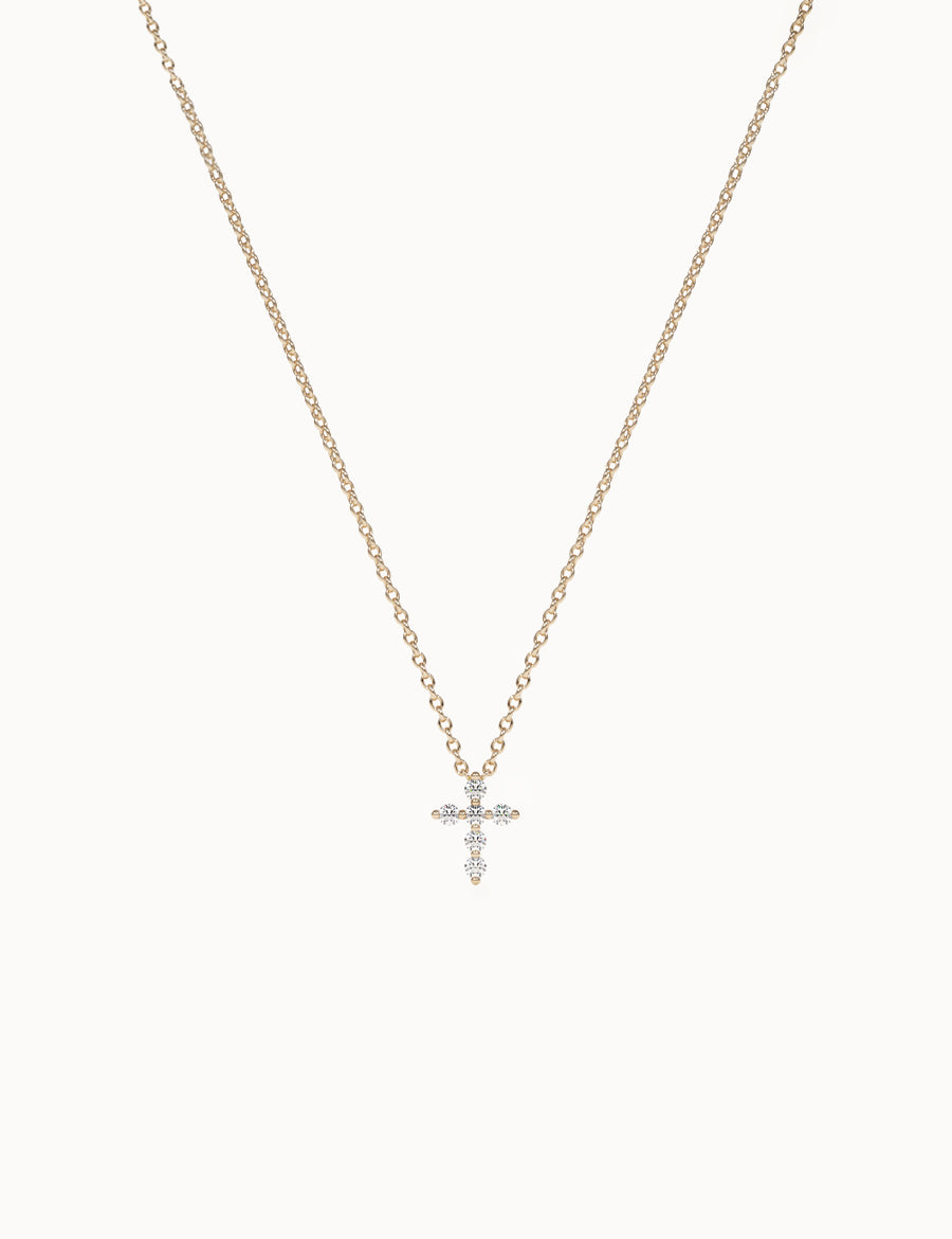Diamond-Cross-Necklace-Yellow-Gold-MARLII-LAB