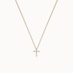 Diamond-Cross-Necklace-Yellow-Gold-MARLII-LAB