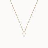 Diamond-Cross-Necklace-Yellow-Gold-MARLII-LAB