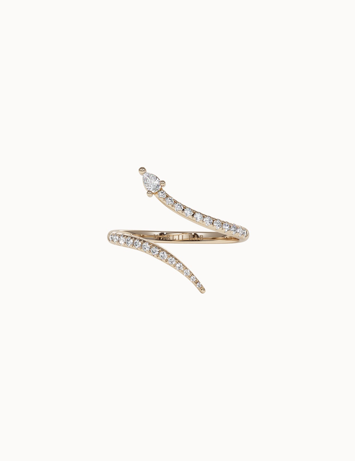 Pavé-Diamond-Snake-Ring-Yellow-Gold-MARLII-LAB