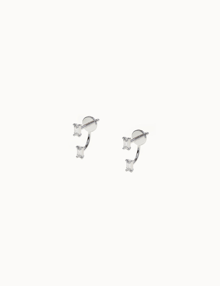 Emerald-Cut-Diamond-Ear-Jacket-Set-White-Gold-MARLII-LAB