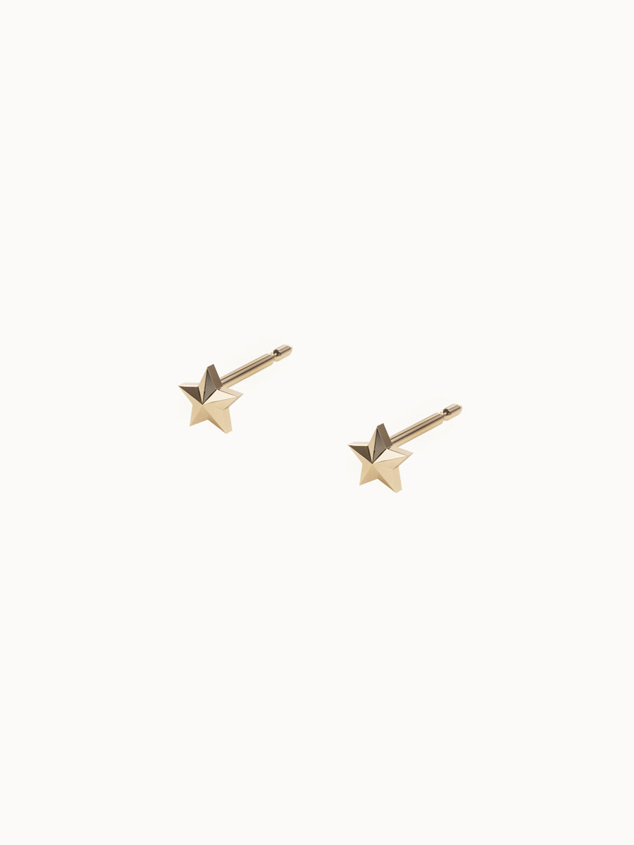 Solid-Gold-Star-Studs-Yellow-Gold-MARLII-LAB