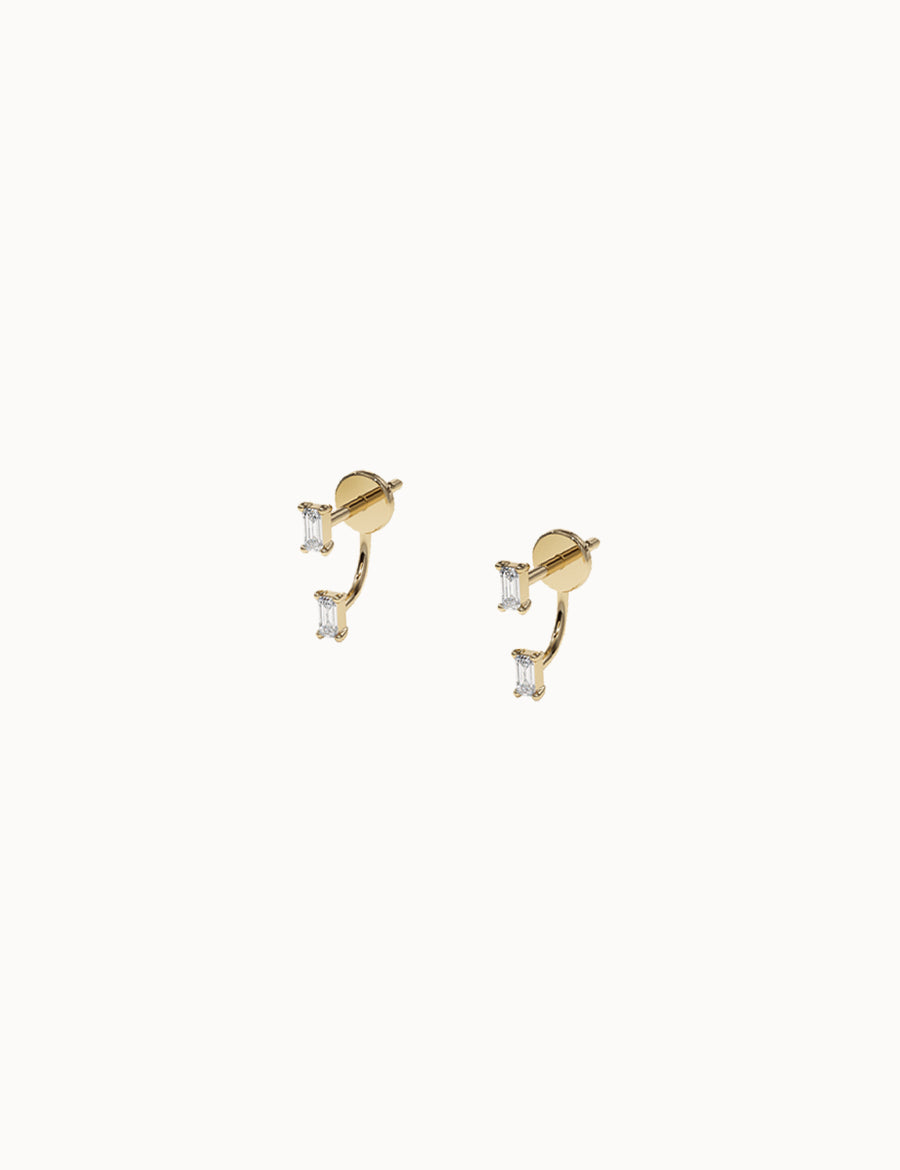 Emerald-Cut-Diamond-Ear-Jacket-Set-Yellow-Gold-MARLII-LAB
