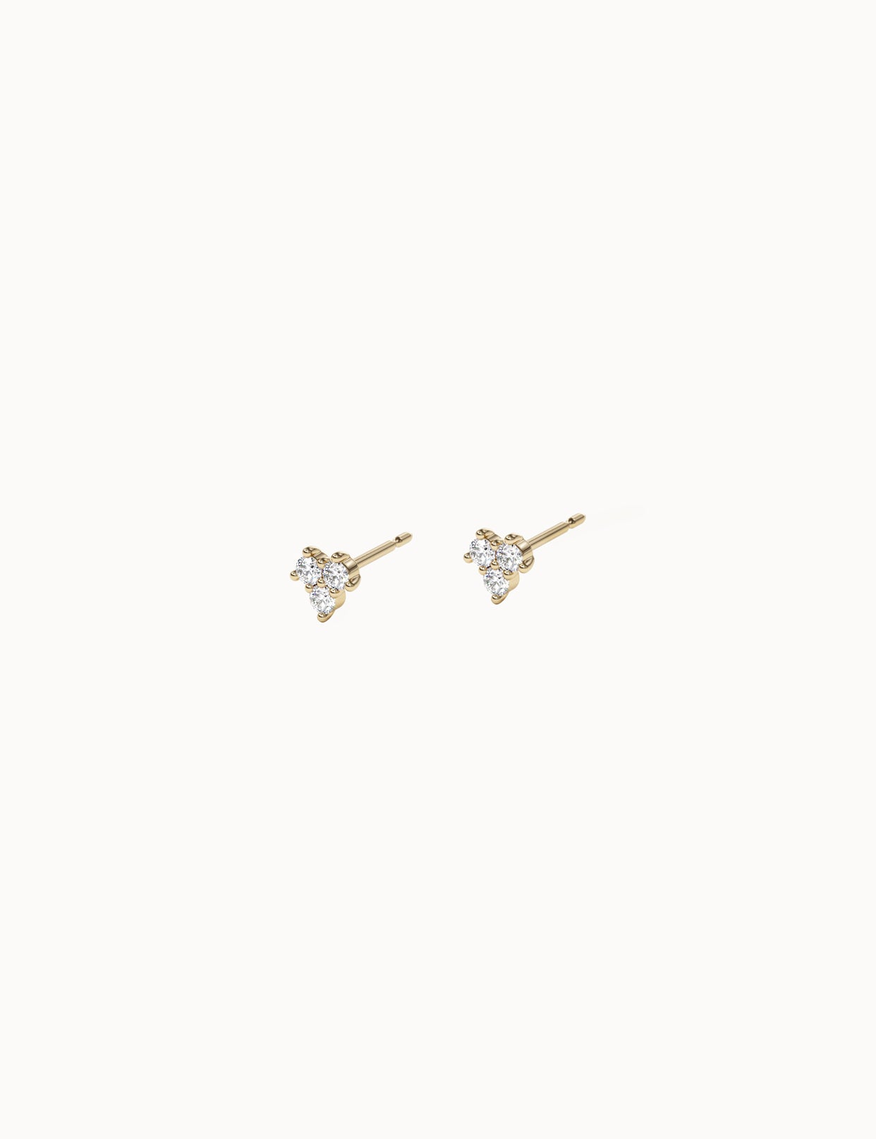 Diamond-Cluster-Studs-Yellow-Gold-MARLII-LAB