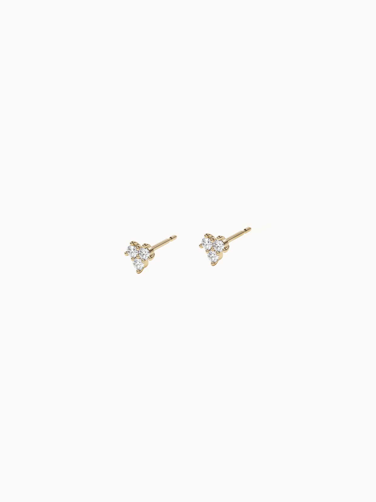 Diamond-Cluster-Studs-Yellow-Gold-MARLII-LAB