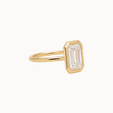 Emerald Cut Diamond in Frame Setting