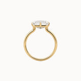 Emerald Cut Diamond in East-West Setting