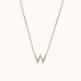 Fine Gold Letter Necklace - Yellow Gold
