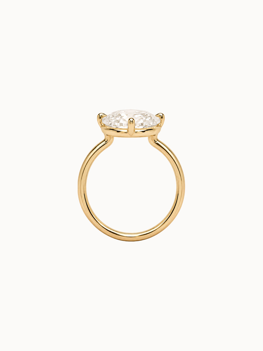 Compass Old Mine Cushion engagement ring by MARLII LAB — old mine cushion centre diamond, four-claw setting, 18K Yellow Gold, second view