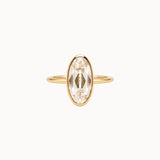 Old Mine Moval Diamond in Bezel Setting