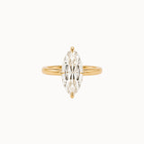 Old Mine Moval Diamond in Compass Setting