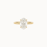 Oval Diamond in Cathedral Setting