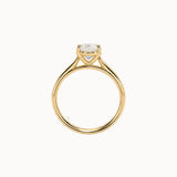 Oval Diamond in Cathedral Setting