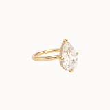 Pear Cut Diamond in Compass Setting