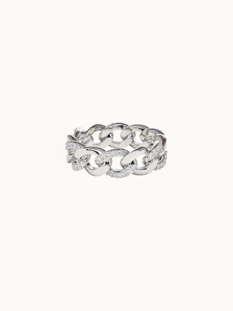 Pavé-Solid-Gold-Chain-Ring-White-Gold-MARLII-LAB