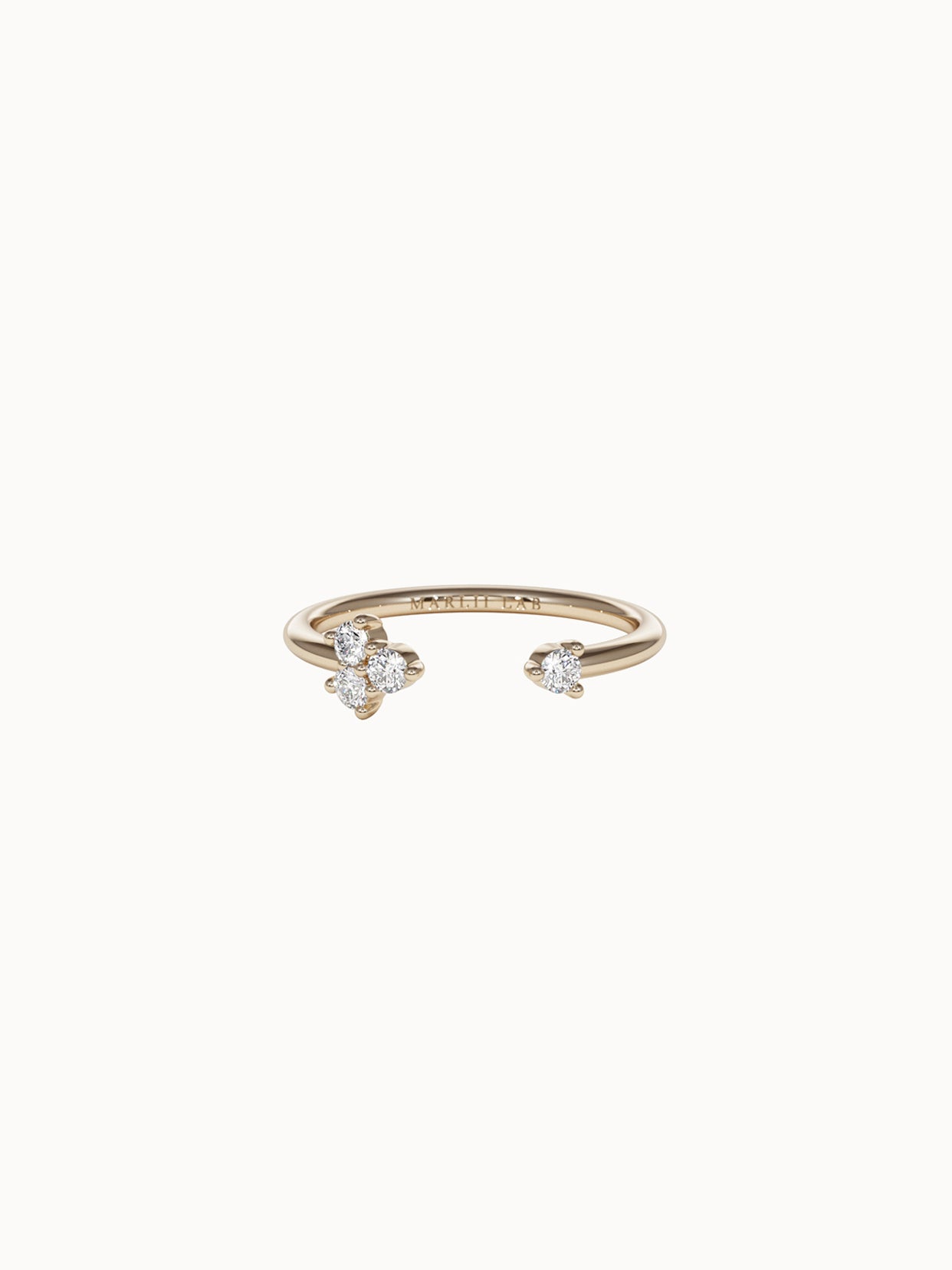 Diamond-Cluster-Open-Ring-Yellow-Gold-MARLII-LAB