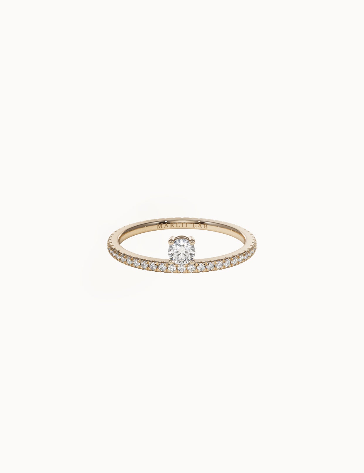 Offset-Round-Cut-Diamond-Ring-Yellow-Gold-MARLII-LAB