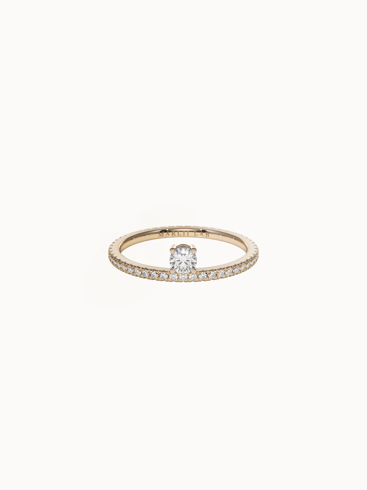 Offset-Round-Cut-Diamond-Ring-Yellow-Gold-MARLII-LAB