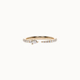 Pavé Linear Snake Ring - Yellow Gold